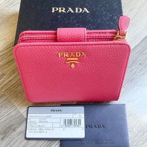 Prada Small Vitello Grain Leather Wallet